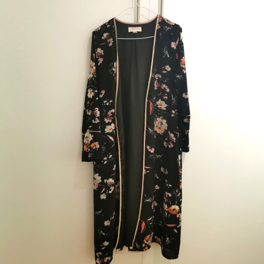 Printed robe kimono